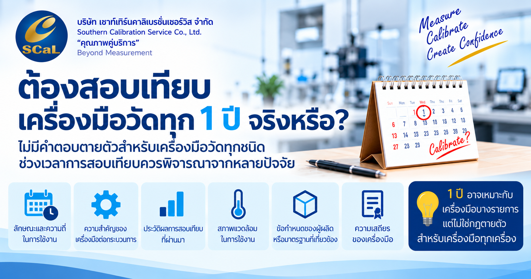 สอบเทียบทุก 1 ปี