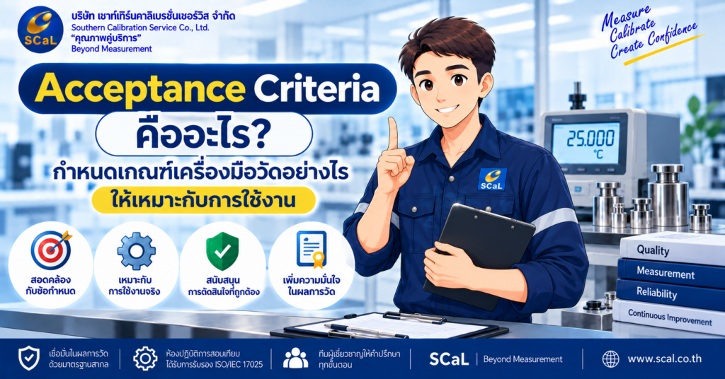 Acceptance Criteria คืออะไร และกำหนดเกณฑ์เครื่องมือวัดอย่างไรให้เหมาะกับการใช้งาน