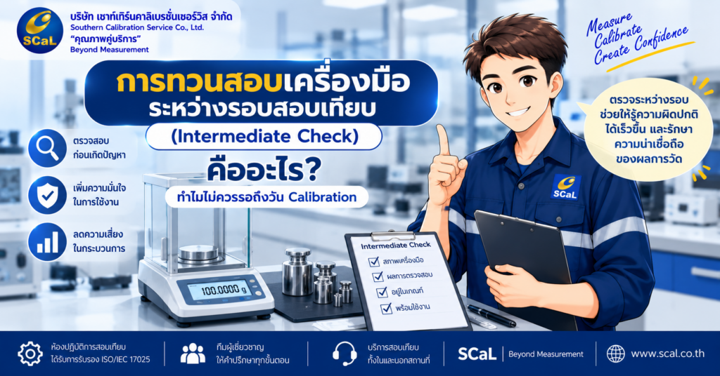การทวนสอบเครื่องมือวัดระหว่างรอบสอบเทียบ Intermediate Check คืออะไร และช่วยลดความเสี่ยงได้อย่างไร
