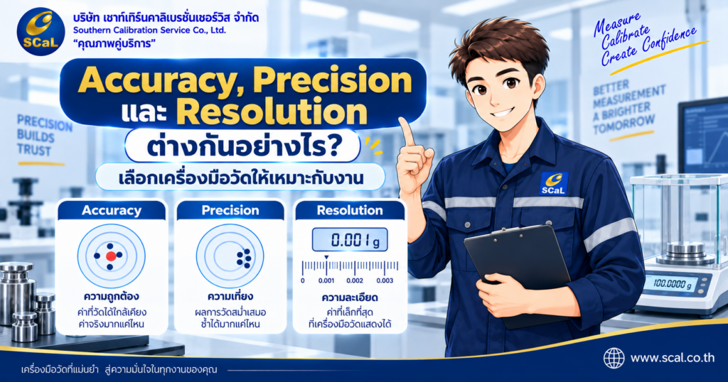Accuracy Precision และ Resolution ต่างกันอย่างไรในการเลือกเครื่องมือวัดให้เหมาะกับงาน