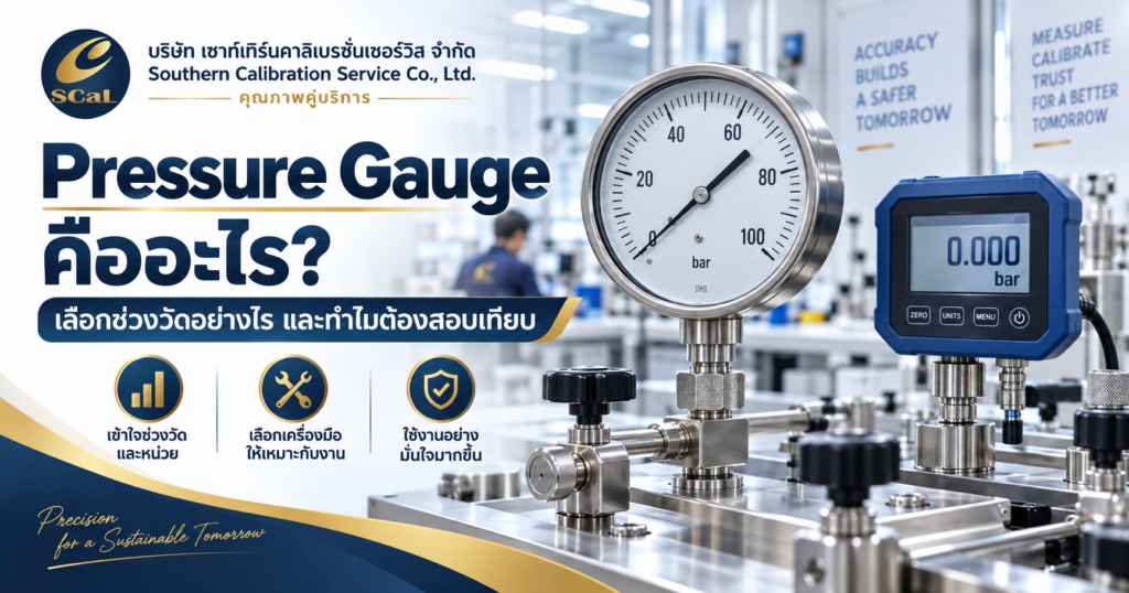 Pressure Gauge คืออะไร เลือกช่วงวัดอย่างไร และทำไมต้องสอบเทียบ