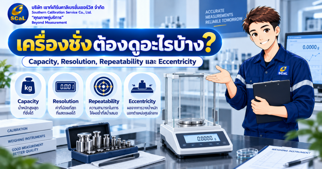 เครื่องชั่งคืออะไร พร้อมอธิบาย Capacity Resolution Repeatability และ Eccentricity สำหรับการเลือกเครื่องชั่งให้เหมาะกับงาน