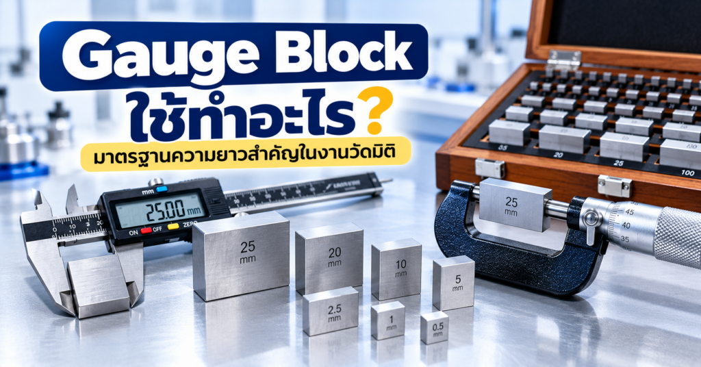 Gauge Block ใช้ทำอะไร มาตรฐานความยาวสำหรับตรวจสอบ Vernier Caliper และ Micrometer