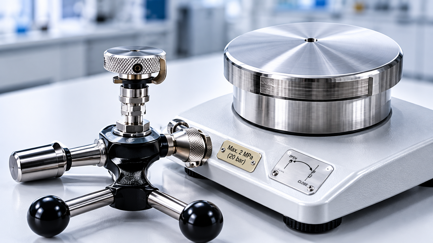 ชุดอุปกรณ์สอบเทียบความดันพร้อม Pressure Regulator และระบบอ้างอิงในห้องปฏิบัติการ