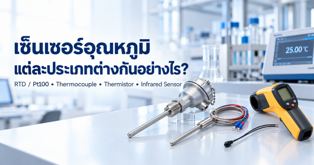 เซ็นเซอร์อุณหภูมิแต่ละประเภทต่างกันอย่างไร เปรียบเทียบ RTD Pt100 Thermocouple Thermistor และ Infrared Sensor