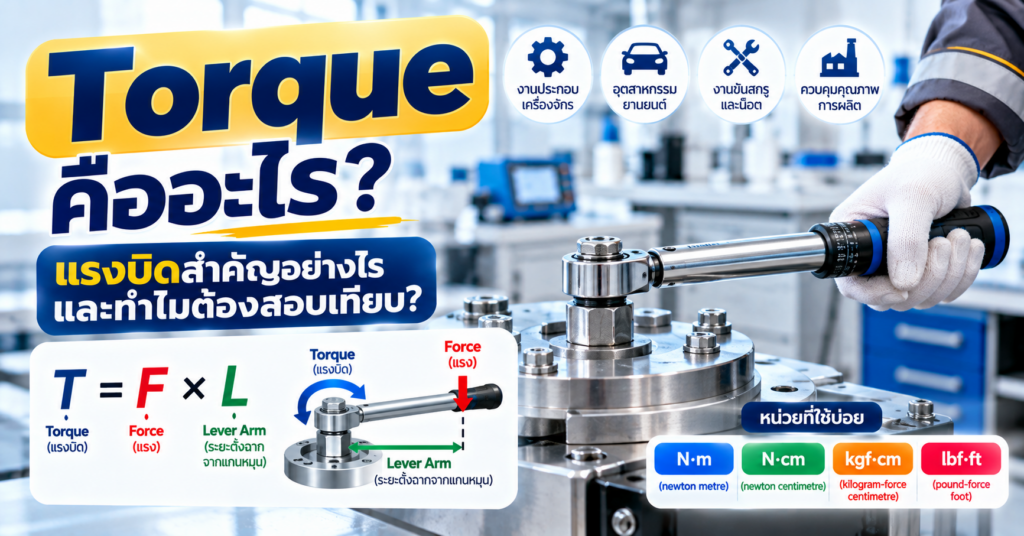 Torque คืออะไร อธิบายแรงบิด Force ระยะ Lever Arm หน่วย N·m และการใช้ Torque Wrench