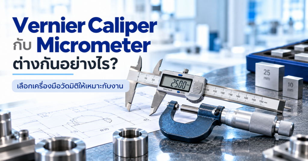 Vernier Caliper กับ Micrometer ต่างกันอย่างไร พร้อมตัวอย่างเครื่องมือวัดมิติและ Gauge Block