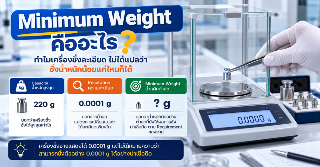 Minimum Weight คืออะไร ทำไม Resolution ของเครื่องชั่งไม่ได้บอกน้ำหนักต่ำสุดที่สามารถชั่งได้อย่างน่าเชื่อถือ